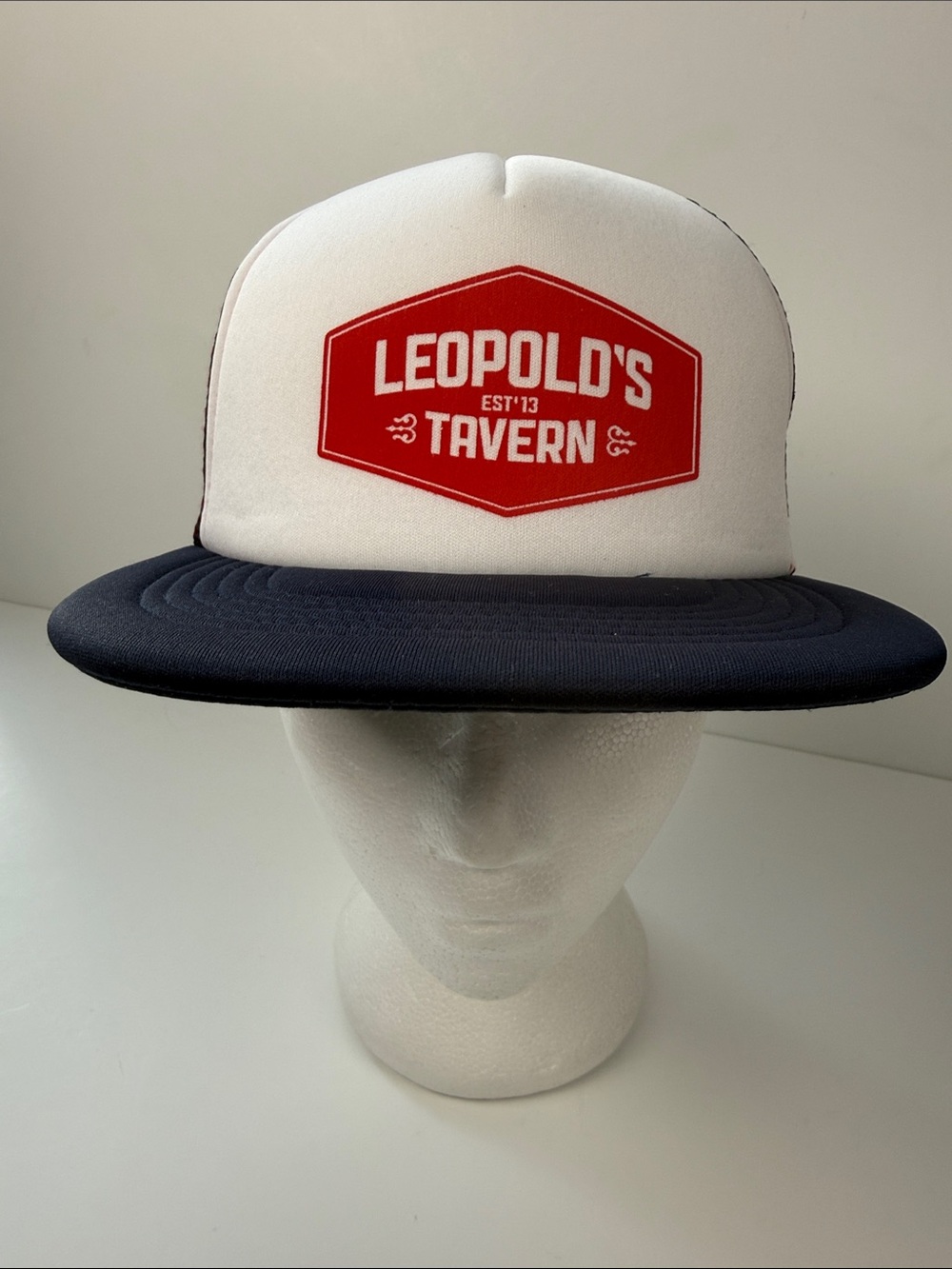 Men's White & Navy Trucker Hat